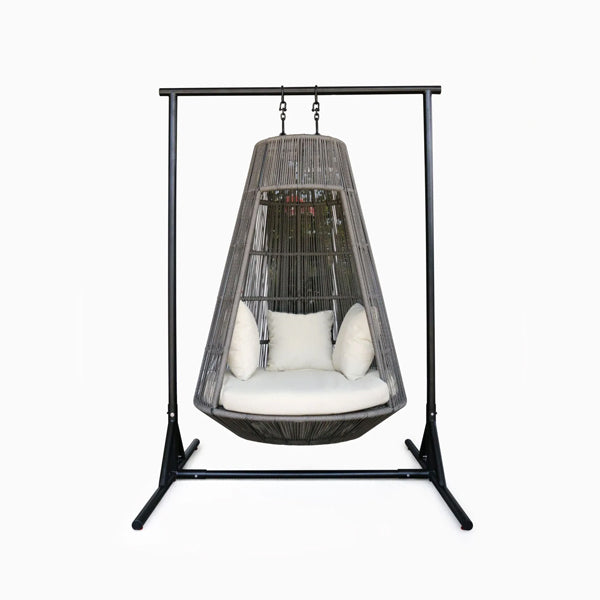 Hanging Swing, Balcony Swing, Garden Swing Chair- Yakko Single and Double Seater- With - Stand - Braided & Rope