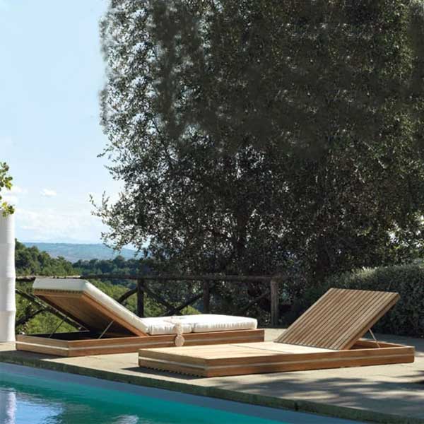 Outdoor Wooden Sun lounger