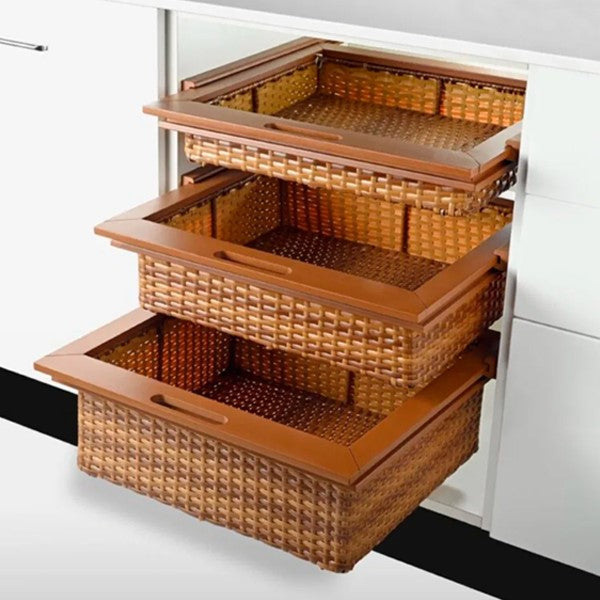 Alluminium PE Wicker - Kitchen Basket - Luxe