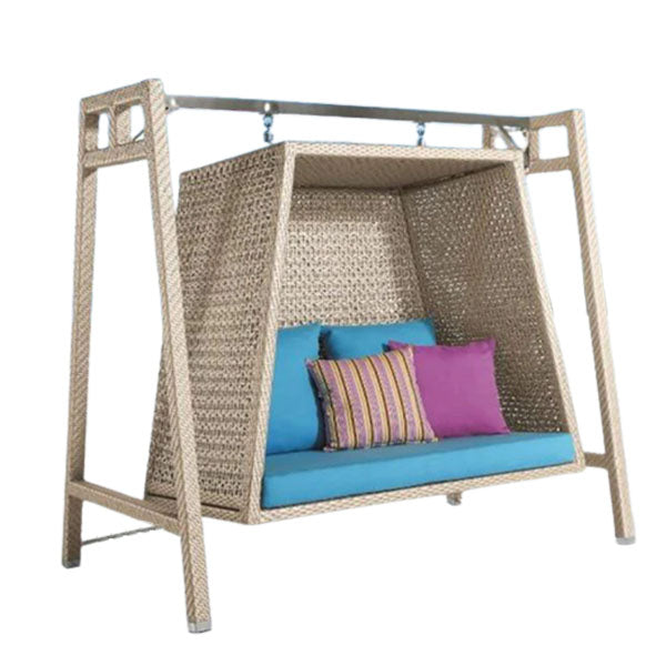 Outdoor Wicker Two Seater Swing - Aura