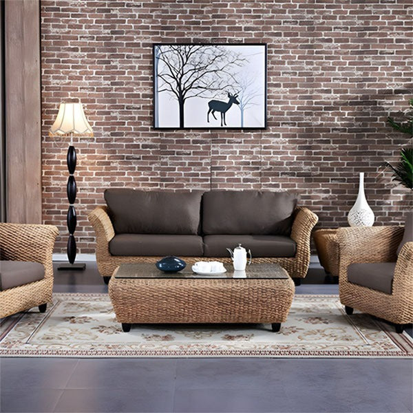 Sea Grass & Wicker Sofa Set - Magdalena-01