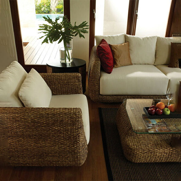 Sea Grass & Wicker Sofa Set - Polyrattan