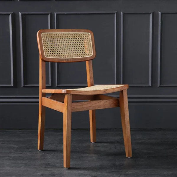 Wooden Cane & Rattan Dining Chair - EchoChair