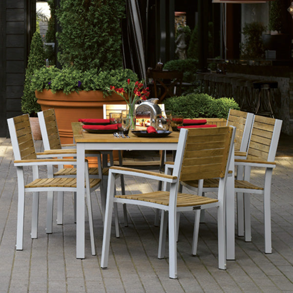 Outdoor Wood & Steel - Dining Set - Ash