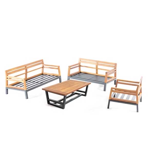 Outdoor Wood & Aluminum - Sofa Set - Nova 