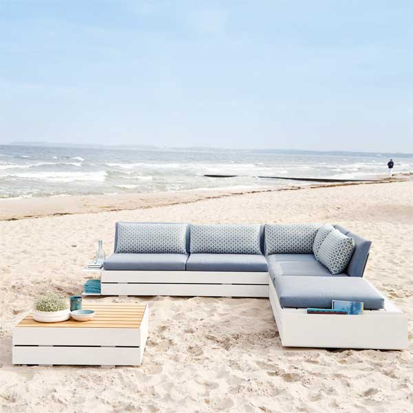 Outdoor Wood & Aluminum - Sofa Set - Pandora