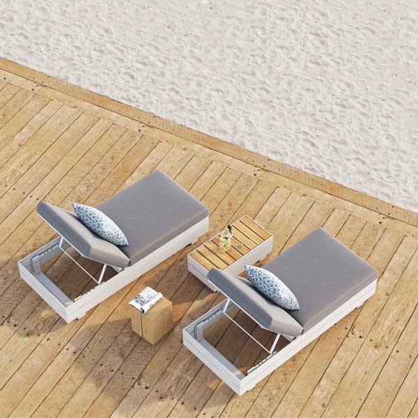 Outdoor Wood & Aluminum - Sun Lounger - Pandora