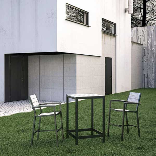 Outdoor Wood & Aluminum - Bar Set - Osmotic