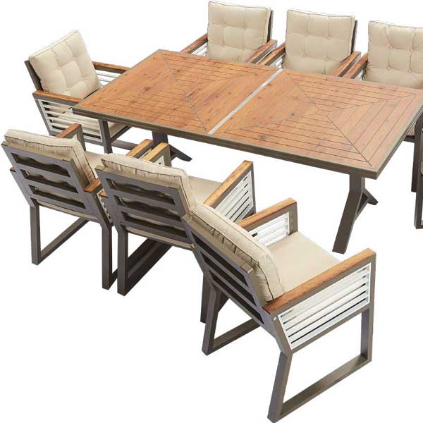 Outdoor Wood & Aluminum - Dining Set - Artemis