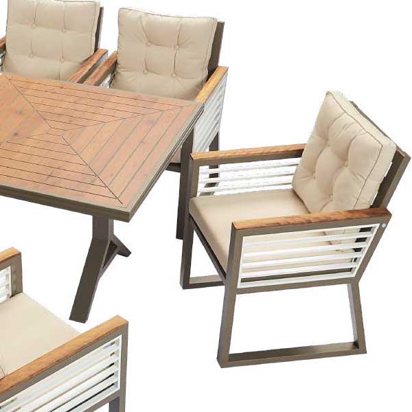 Outdoor Wood & Aluminum - Dining Set - Artemis