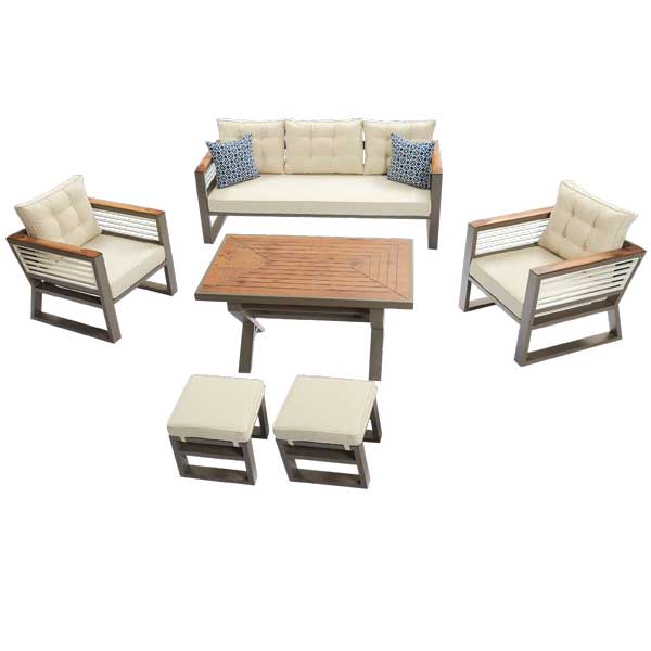 Outdoor Wood & Aluminum - Sofa Set - Artemis 