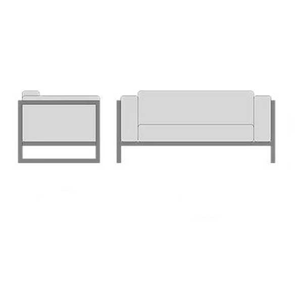 Outdoor Wood & Aluminum - Sofa Set - Husga