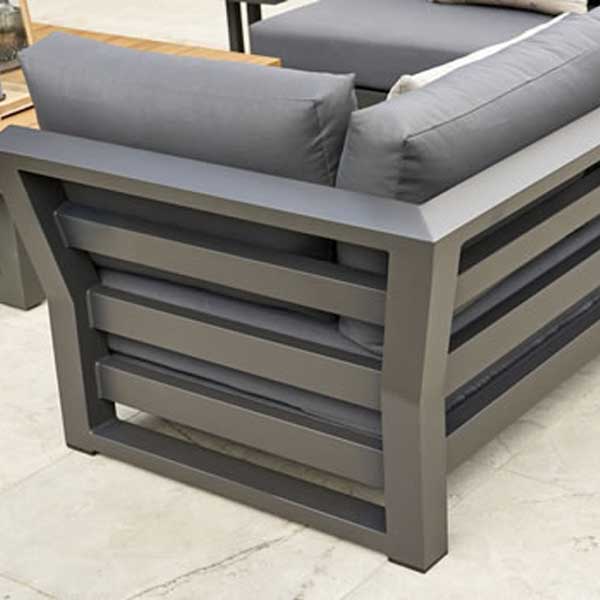 Outdoor Wood & Aluminum Sofa Set - Lava