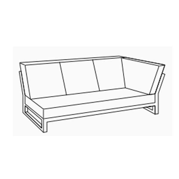 Outdoor Wood & Aluminum Sofa Set - Lava