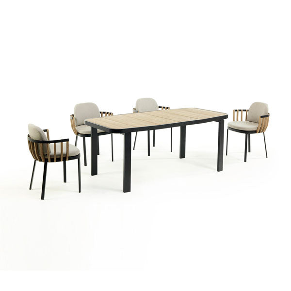 Outdoor Wood & Aluminum - Dining Set - Graphite