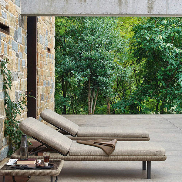 Outdoor Braided & Rope Sunlounger - Acer
