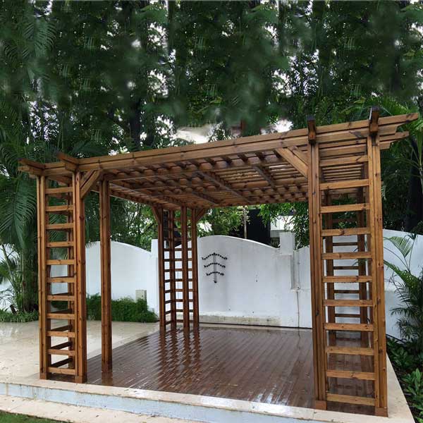 Pergola with Thermo pine Wooden Furniture