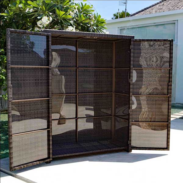 Outdoor Wicker Cabinet - Protective