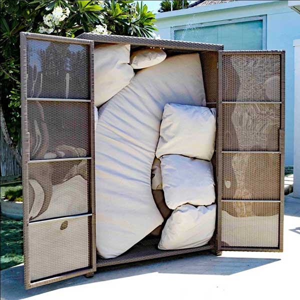 Outdoor Wicker Cabinet - Protective