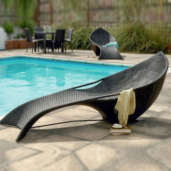 Outdoor Wicker Sun Lounger - Finnish