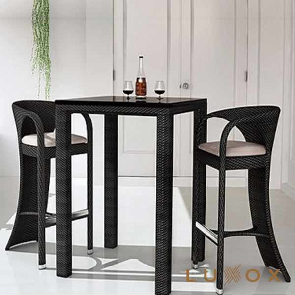 OUTDOOR-WICKER-GARDEN-PATIO-ALLWEATHER-BAR-CHAIR-STOOL-SET-LUXOX-L-OWP-BTS-026_ Outdoor Wicker Bar Set - Beronia