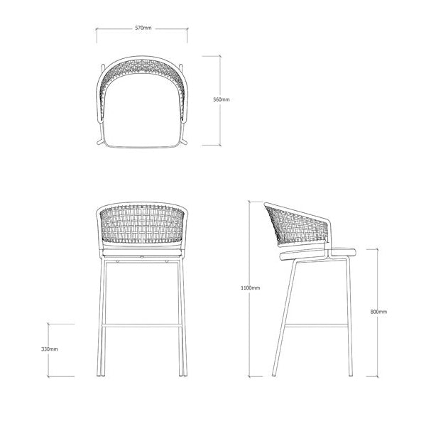 Outdoor Wicker Bar Set - Vank