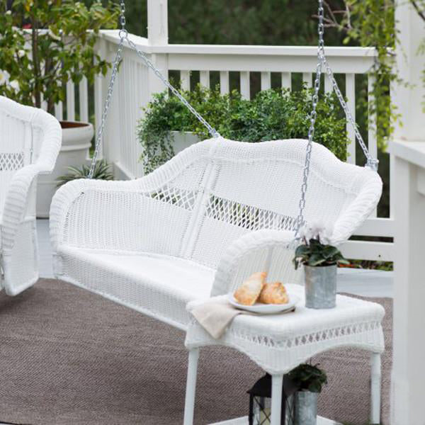 Outdoor Furniture  Wicker Two Seater Swing - Friends