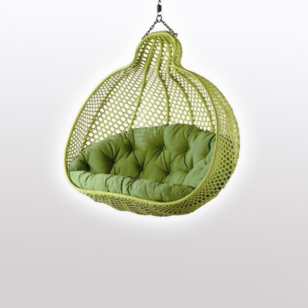 Outdoor Wicker - Swing With Stand - Pumpkin