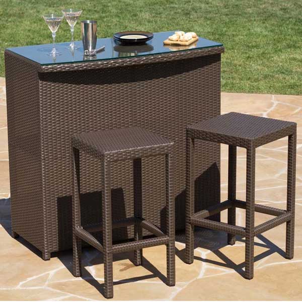 Outdoor Furniture -Wicker Bar Set - Ominous