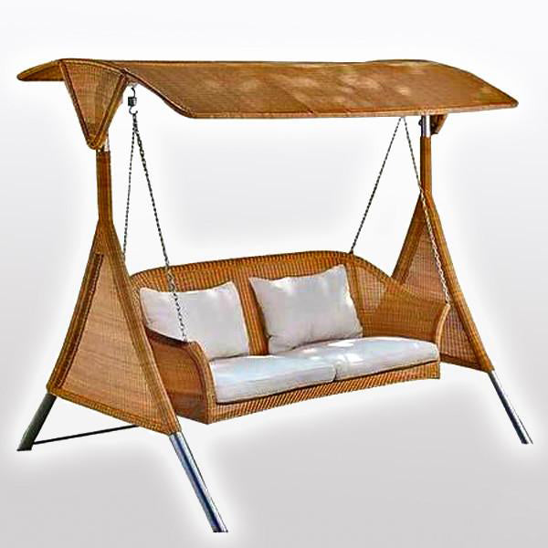 Outdoor Furniture Wicker Two Seater Swing - Kingston